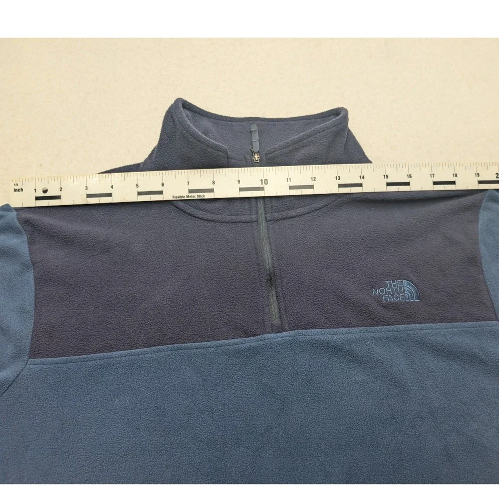 The North Face Fleece Pullover Mens Large Blue Quarter Zip Mock Neck Jacket